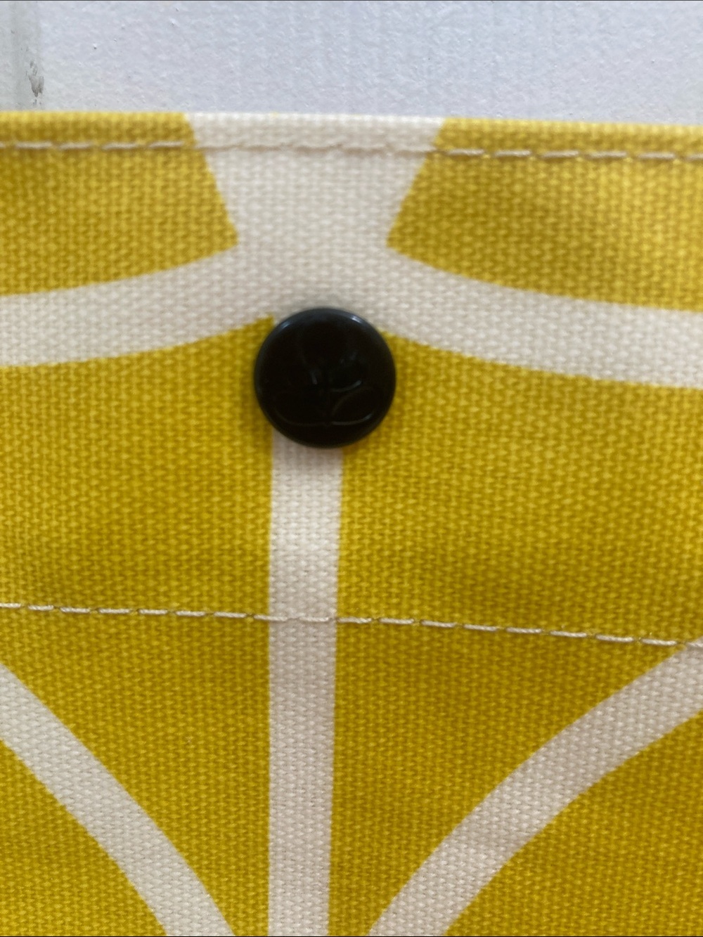 Orla Kiely Yellow and White Floral Canvas Crossbody Bag with Black Strap - Picture 2 of 9